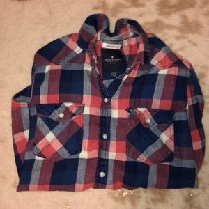 AMERICAN EAGLE BOYFRIEND FLANNEL FIT